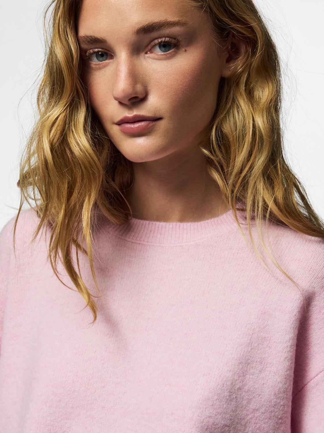PCSALLY Knitted Top - Roseate Spoonbill - VERO MODA & VILA Bergvik